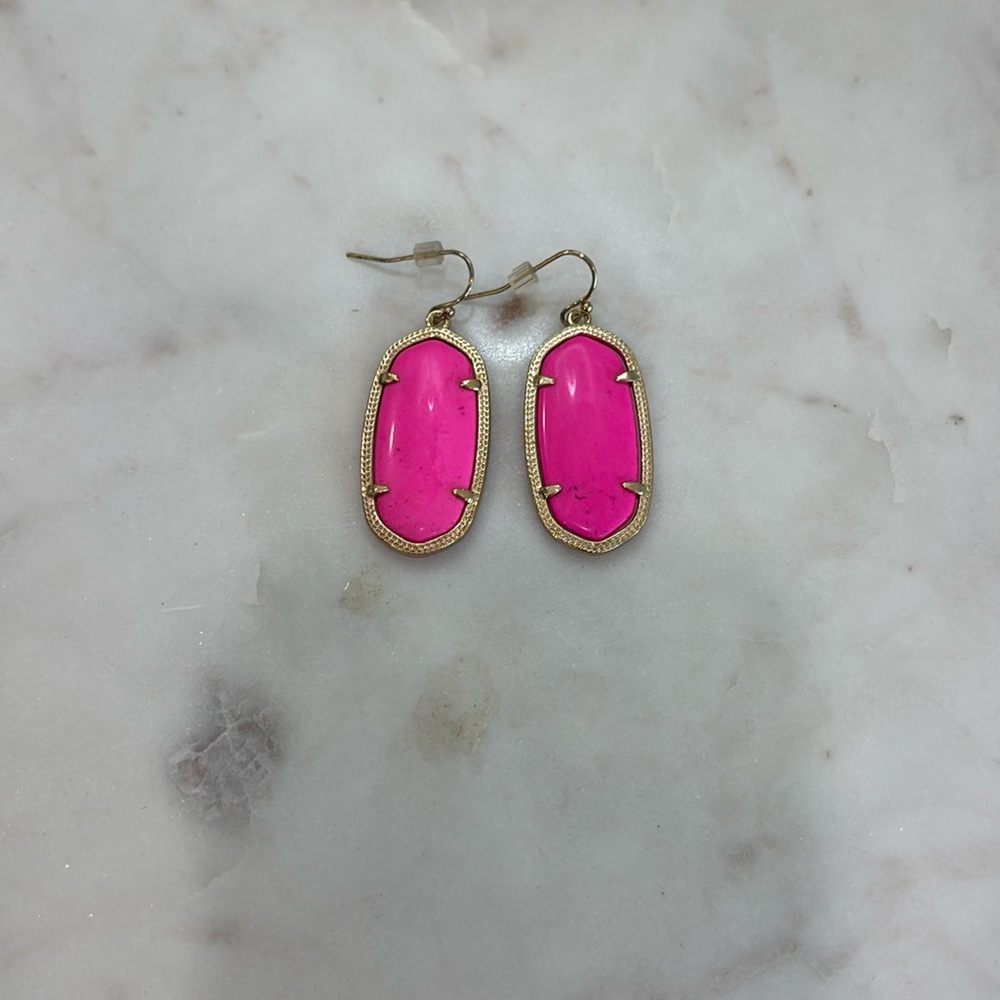 Pink & Gold Kendra Scott Elle Earrings
